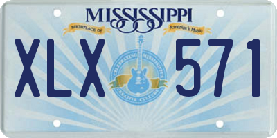 MS license plate XLX571