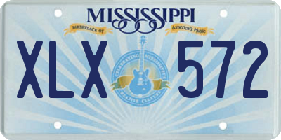 MS license plate XLX572