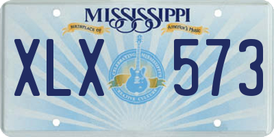 MS license plate XLX573