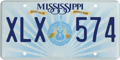 MS license plate XLX574