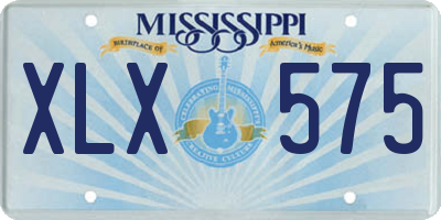 MS license plate XLX575