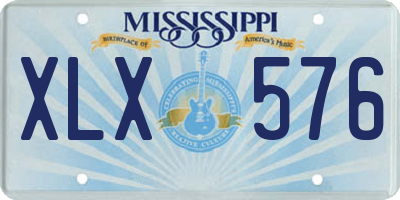 MS license plate XLX576
