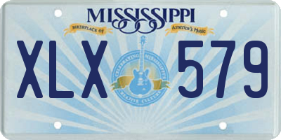 MS license plate XLX579