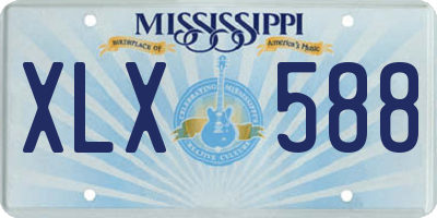 MS license plate XLX588
