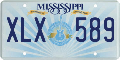 MS license plate XLX589