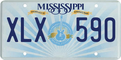 MS license plate XLX590