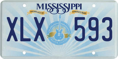 MS license plate XLX593