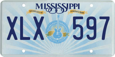 MS license plate XLX597
