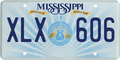 MS license plate XLX606