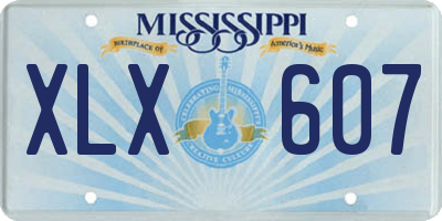 MS license plate XLX607