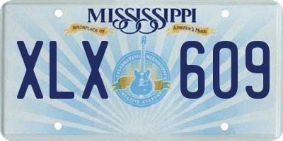 MS license plate XLX609