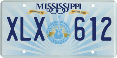 MS license plate XLX612