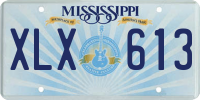 MS license plate XLX613