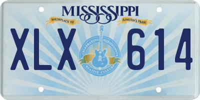 MS license plate XLX614