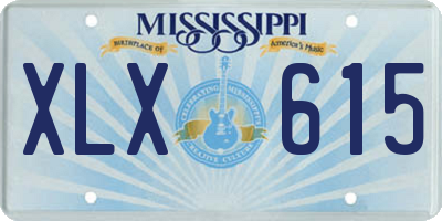 MS license plate XLX615
