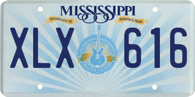 MS license plate XLX616