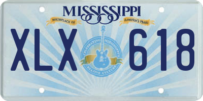 MS license plate XLX618