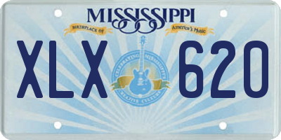 MS license plate XLX620