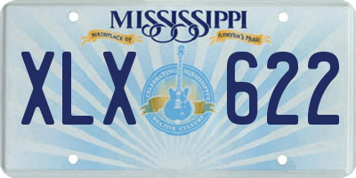MS license plate XLX622