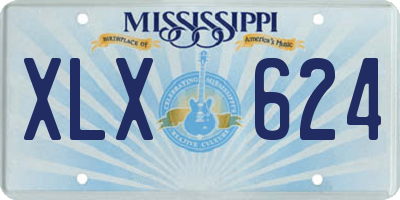 MS license plate XLX624