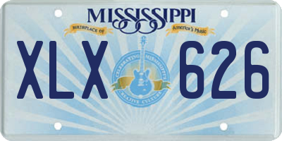 MS license plate XLX626