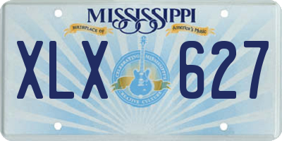 MS license plate XLX627