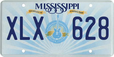 MS license plate XLX628