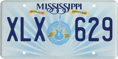 MS license plate XLX629