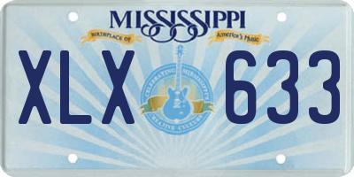 MS license plate XLX633