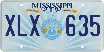 MS license plate XLX635