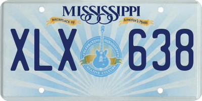 MS license plate XLX638