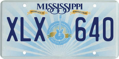 MS license plate XLX640