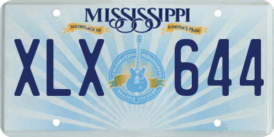 MS license plate XLX644