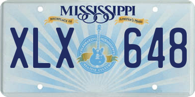 MS license plate XLX648