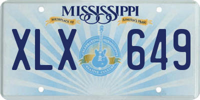 MS license plate XLX649