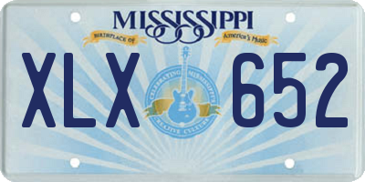 MS license plate XLX652