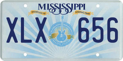 MS license plate XLX656