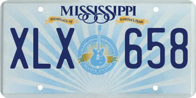 MS license plate XLX658