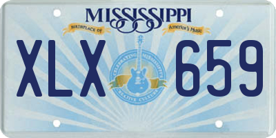 MS license plate XLX659