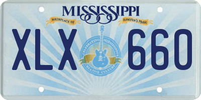 MS license plate XLX660