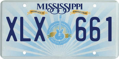 MS license plate XLX661