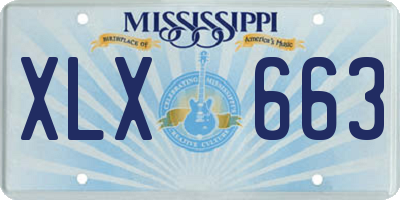 MS license plate XLX663