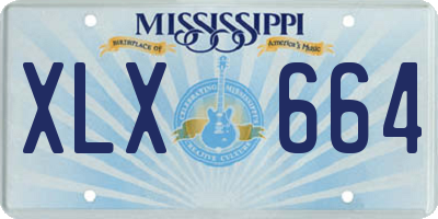 MS license plate XLX664
