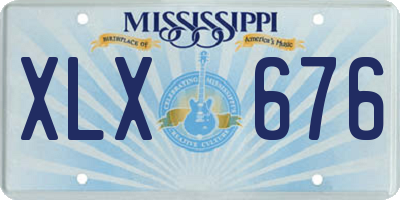 MS license plate XLX676