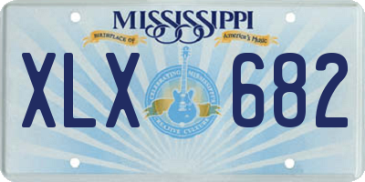 MS license plate XLX682