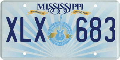 MS license plate XLX683