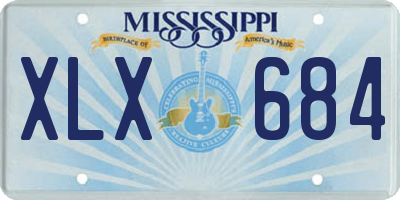 MS license plate XLX684
