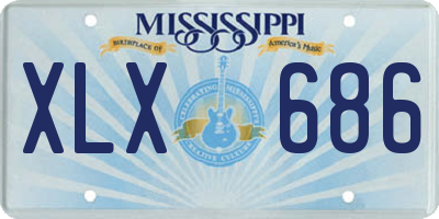 MS license plate XLX686