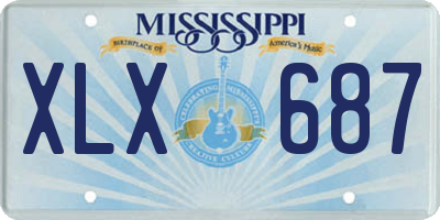 MS license plate XLX687