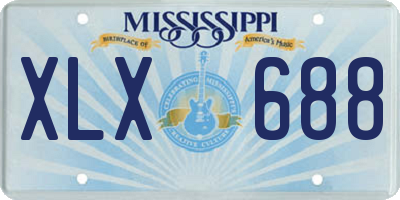 MS license plate XLX688